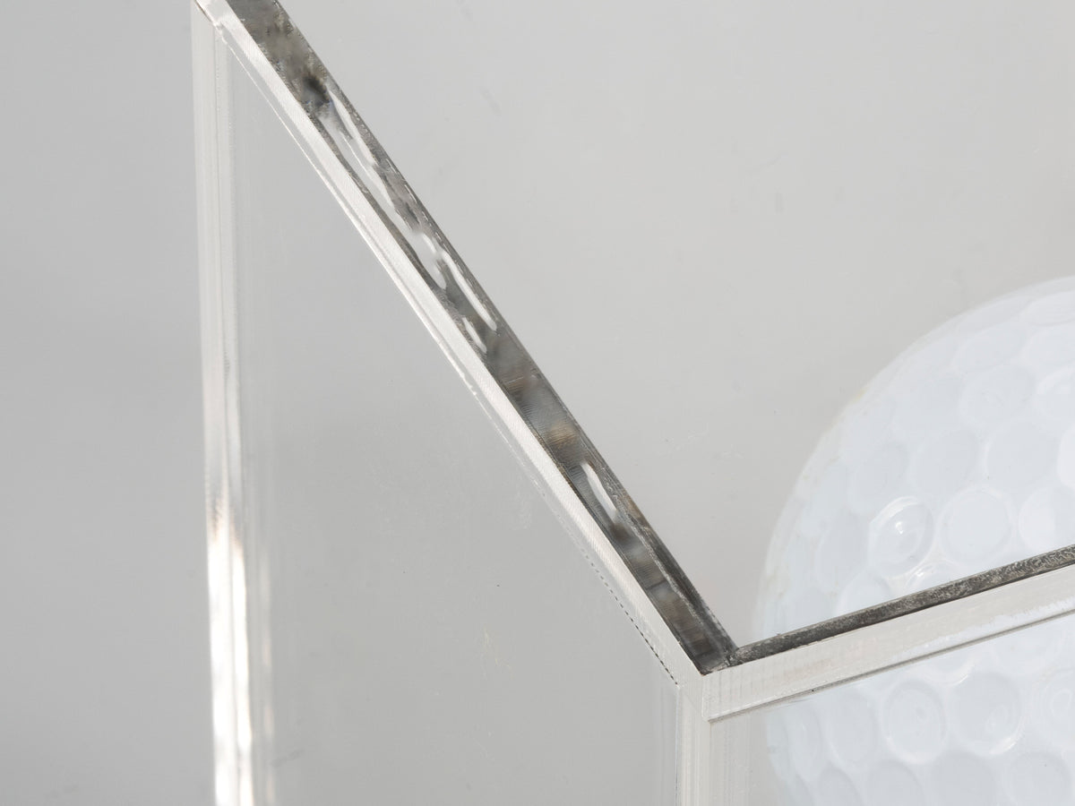 Close up of golf ball case detail