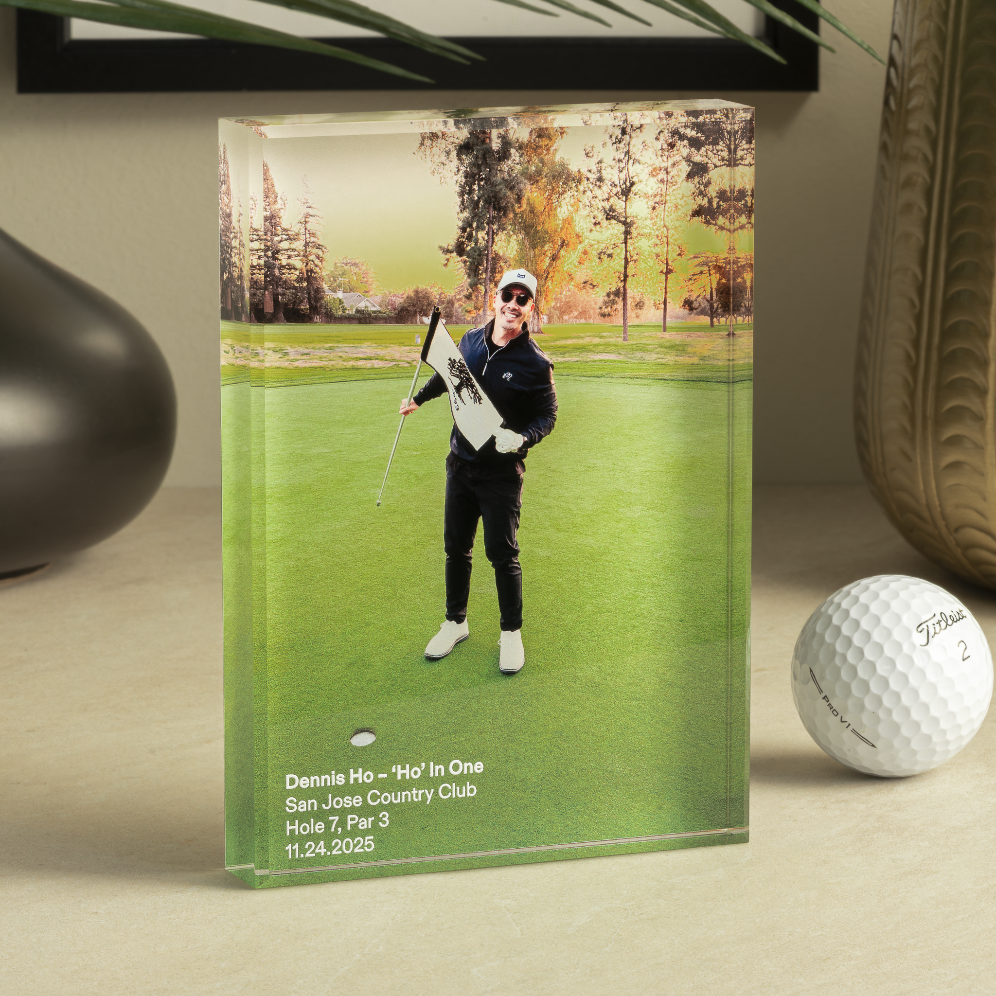 a photo of a man holding a golf club