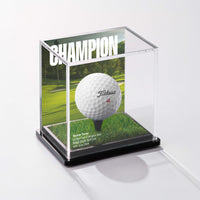 The Vantage-UV Champion Background Golf Ball Display Case