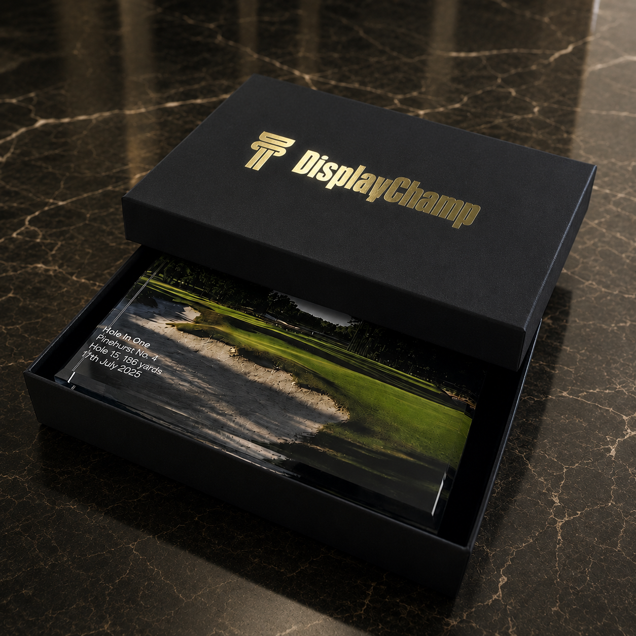 a black box with a rectangular object in it