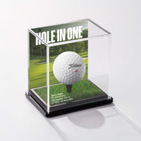 The Vantage-UV Hole In One Background Golf Ball Display Case