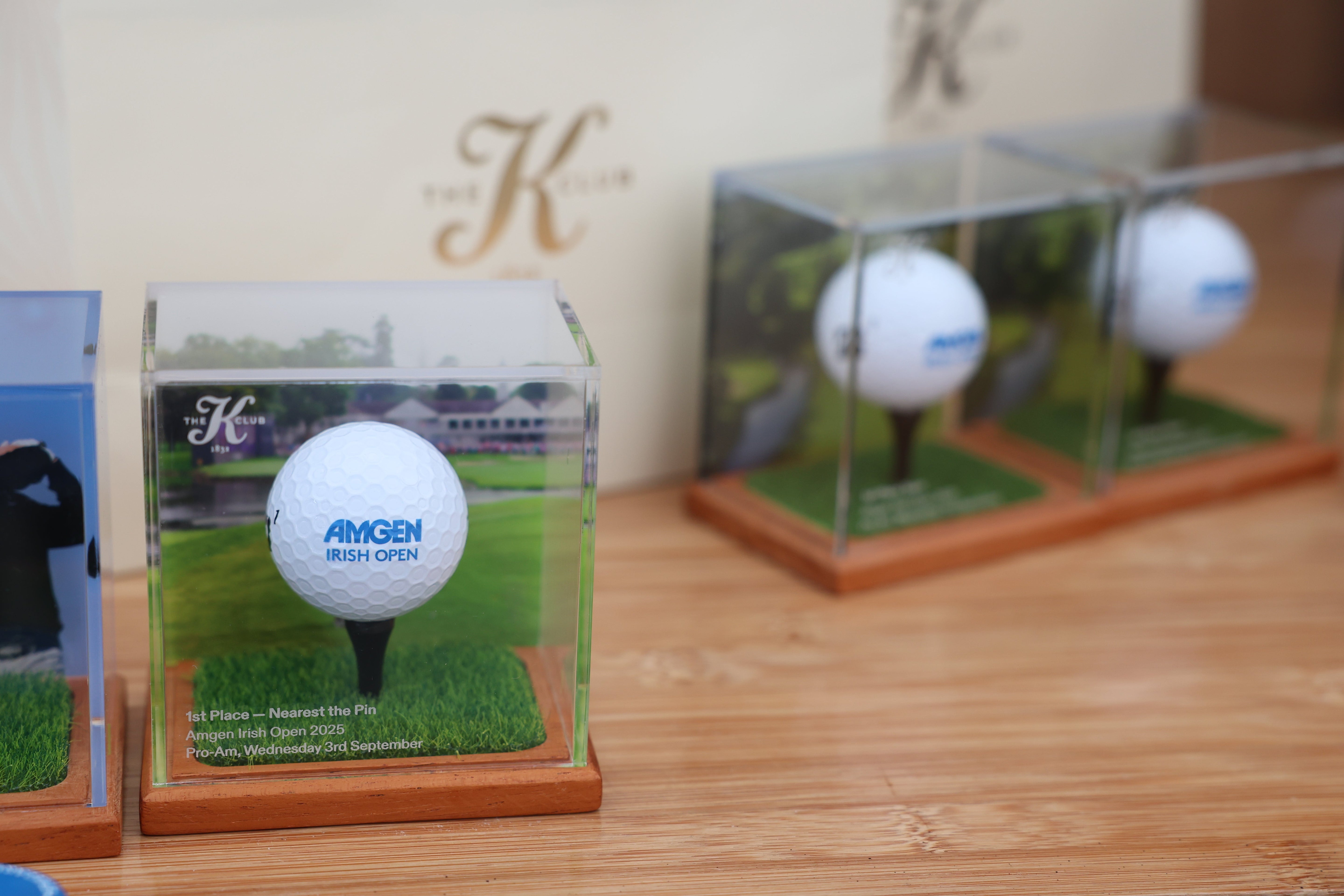 a golf ball in a case