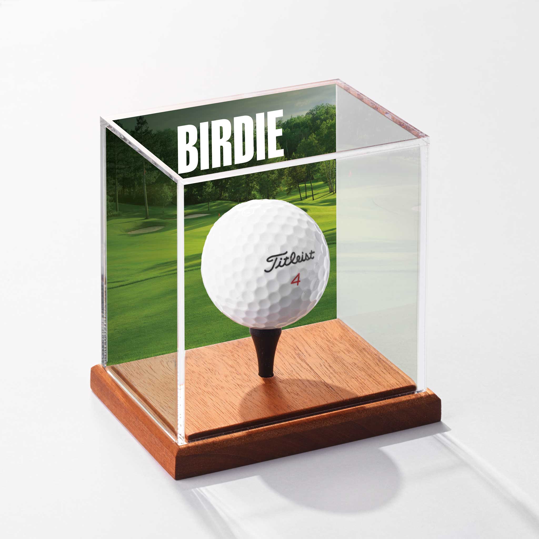 The Heritage Hardwood 'Birdie Edition' Golf Ball Display Case