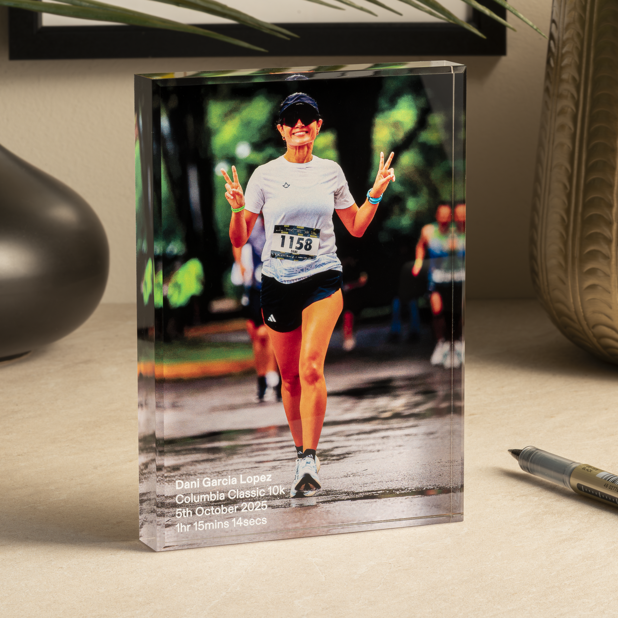 a photo of a woman running