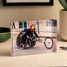 a picture of a person on a bicycle