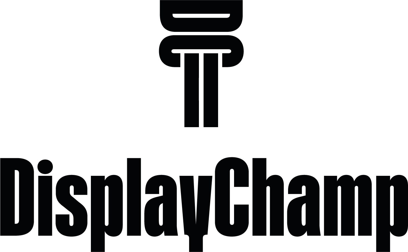 Display Champ Vertical Black Logo