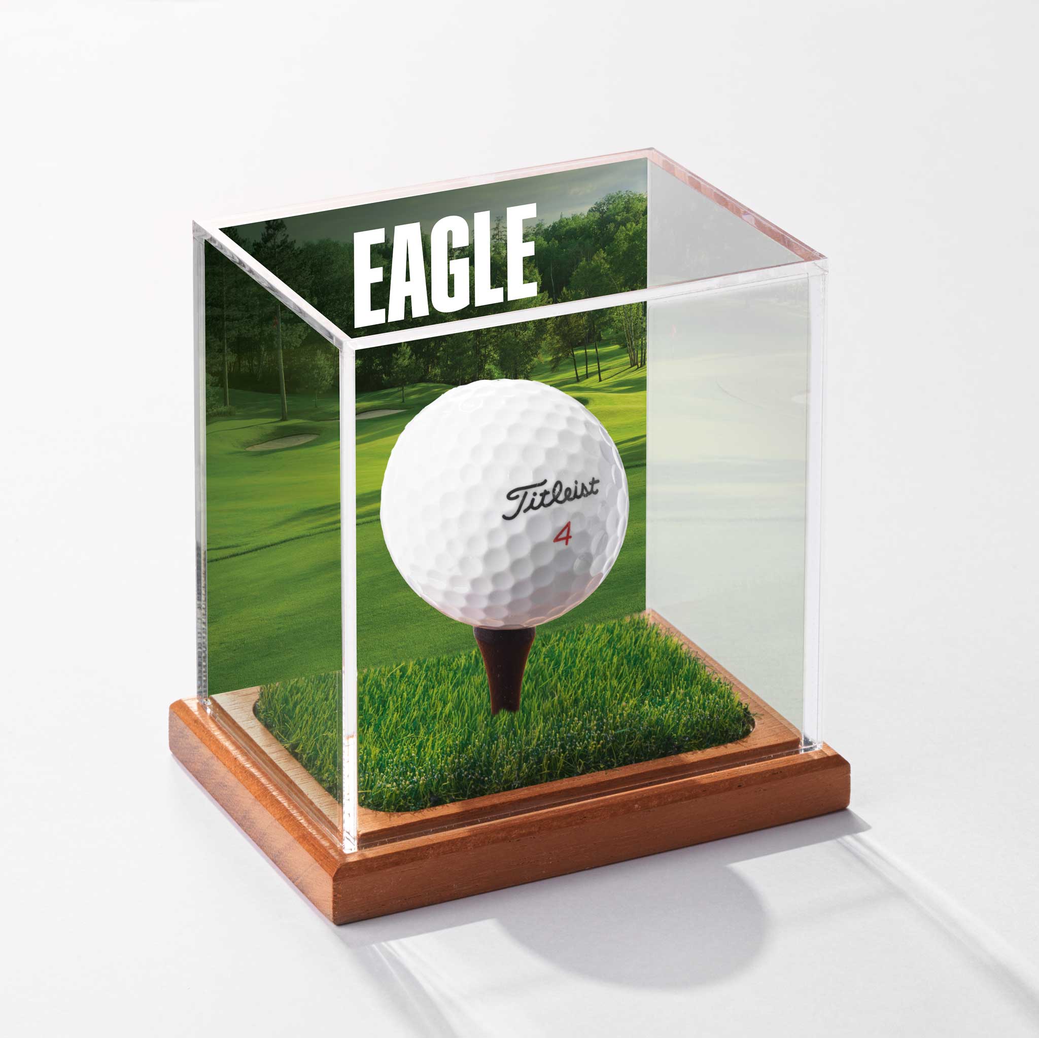 The Prestige Hardwood 'Eagle Edition' Golf Ball Display Case