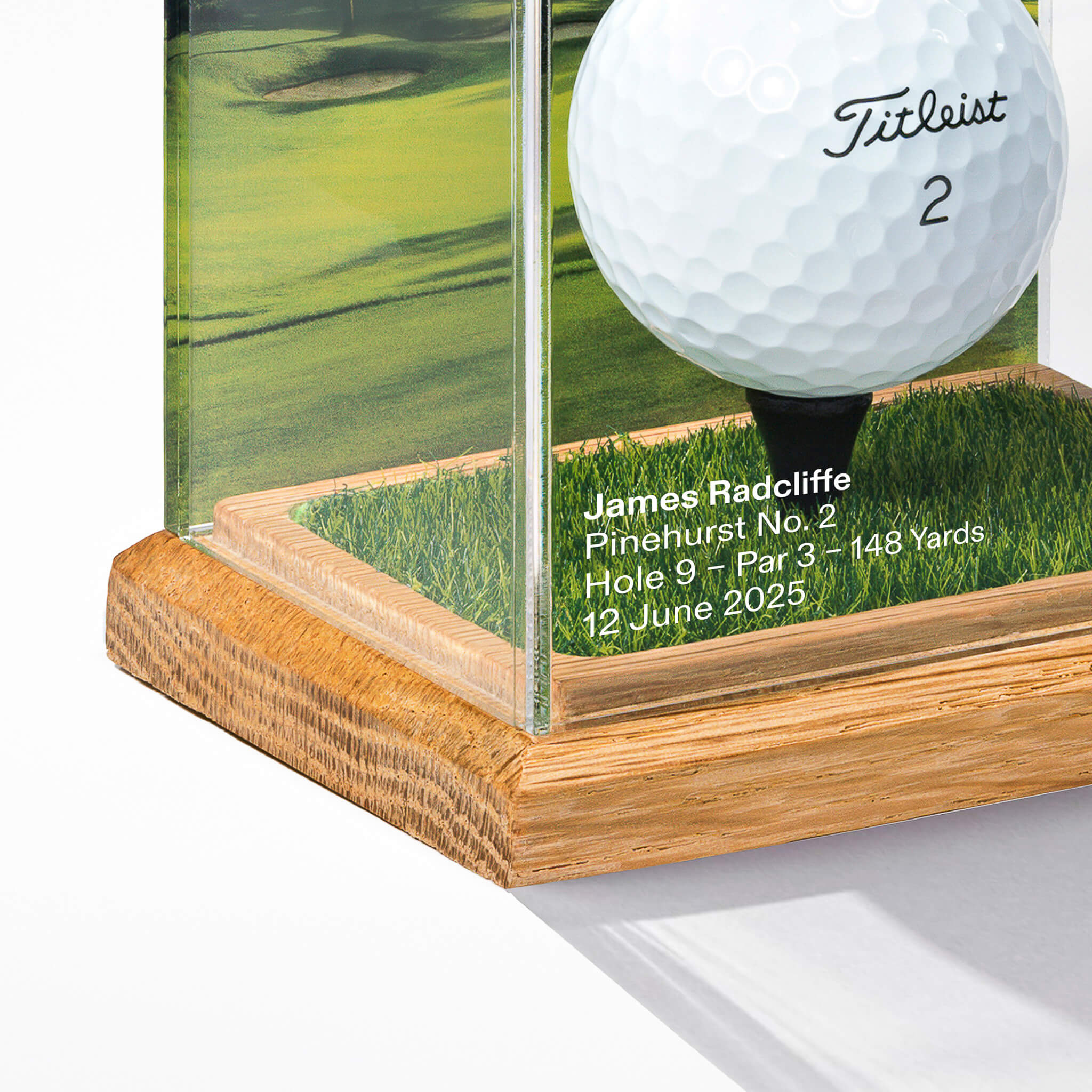 The Prestige Oak 'Hole in One Edition' Golf Ball Display Case