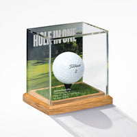 The Prestige Oak 'Hole in One Edition' Golf Ball Display Case
