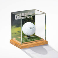 The Prestige Oak 'Champion Edition' Golf Ball Display Case