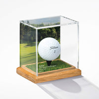 The Prestige Oak 'Course Edition' Golf Ball Display Case