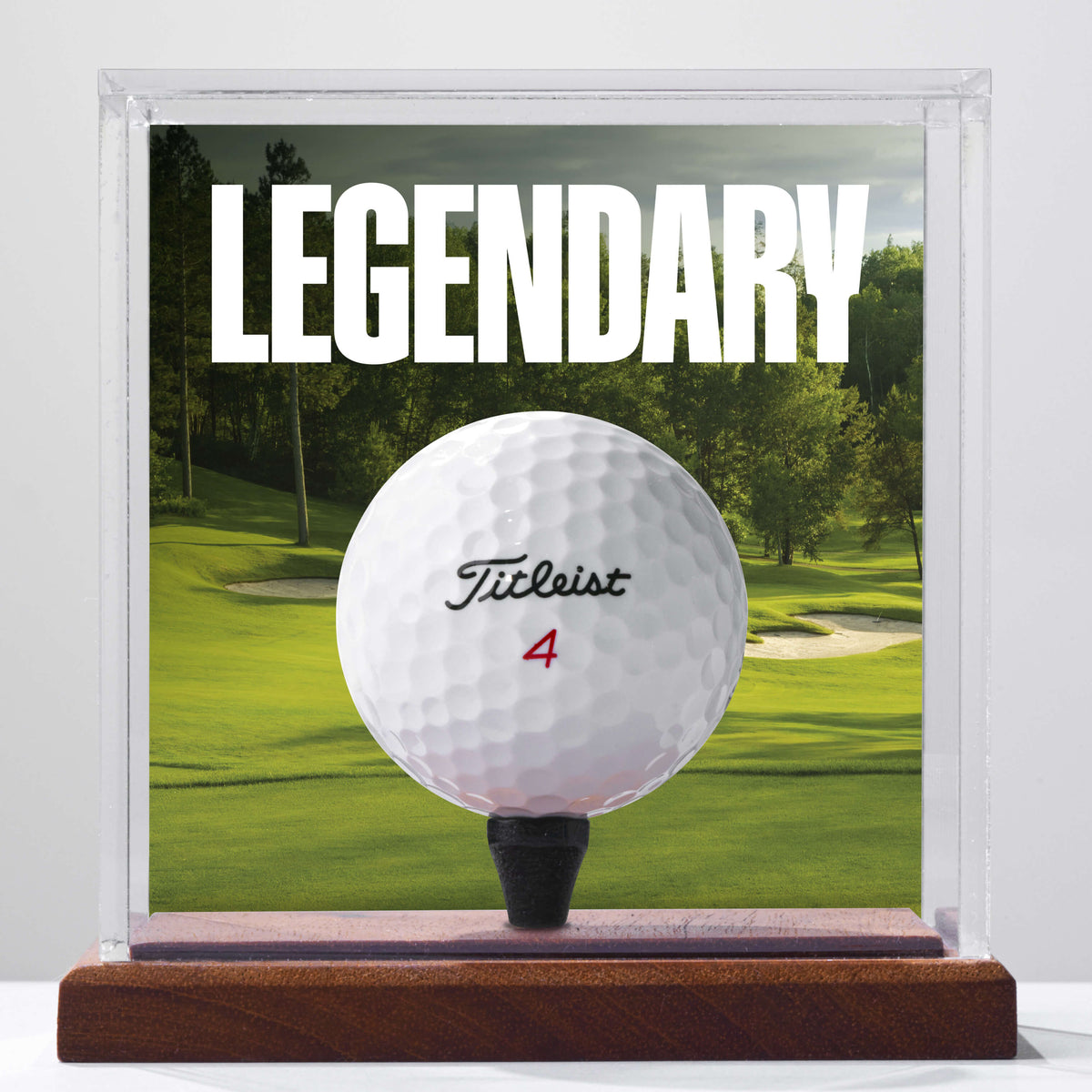 The Heritage Hardwood 'Legendary Edition' Golf Ball Display Case ...