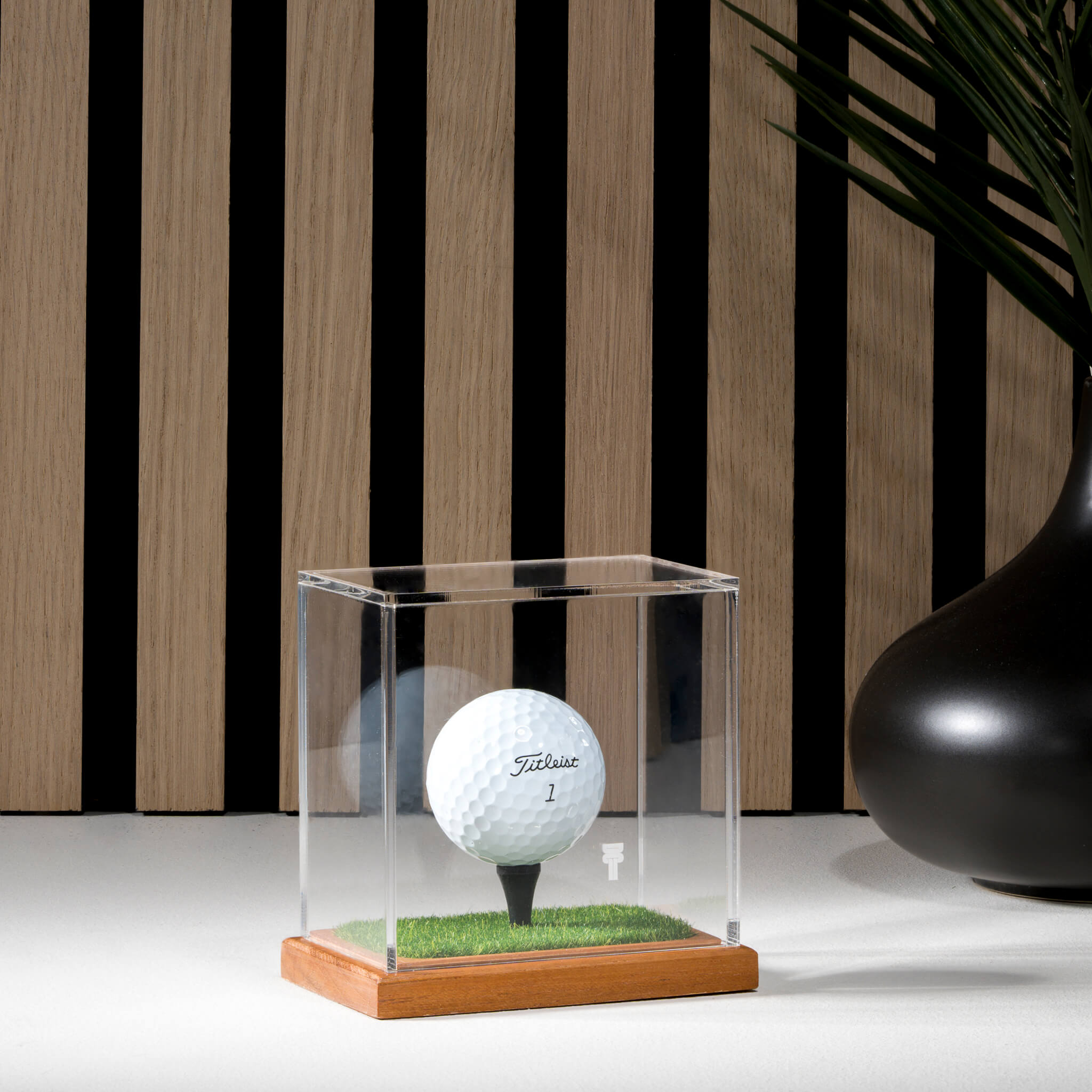 The Prestige Hardwood Edition Golf Ball Display Case – Display Champ