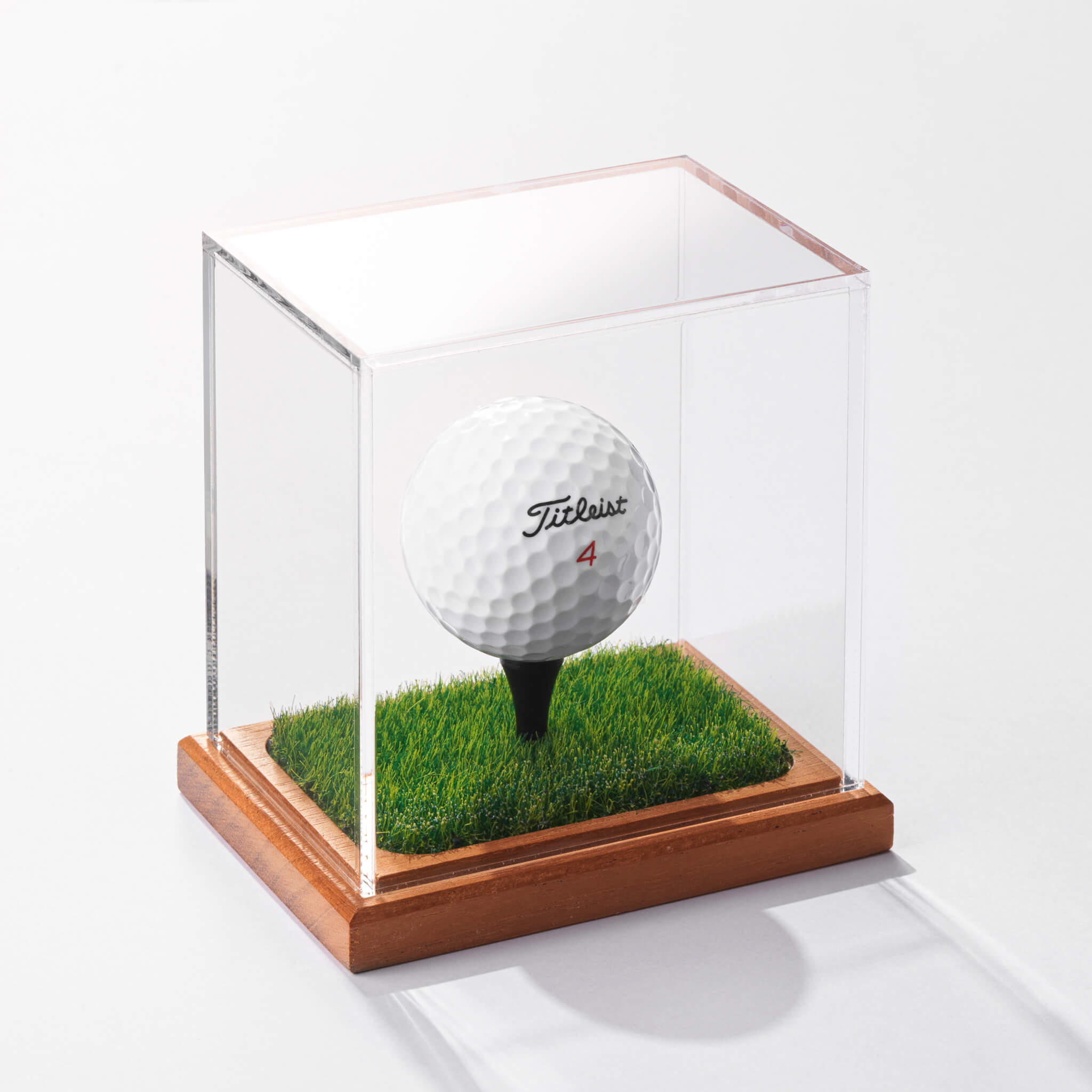 The Prestige Hardwood Edition Golf Ball Display Case – Display Champ