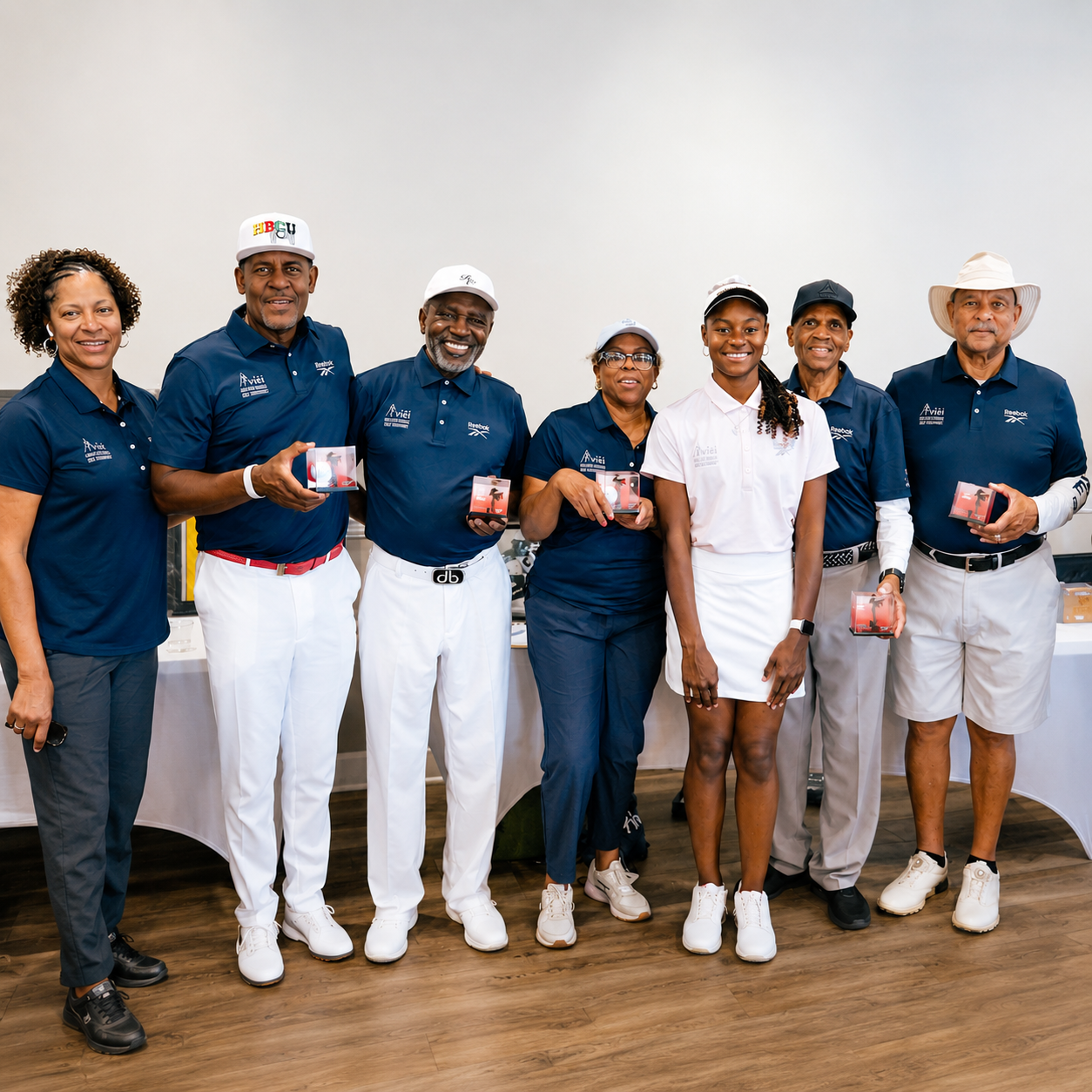 a group of people posing for a photo