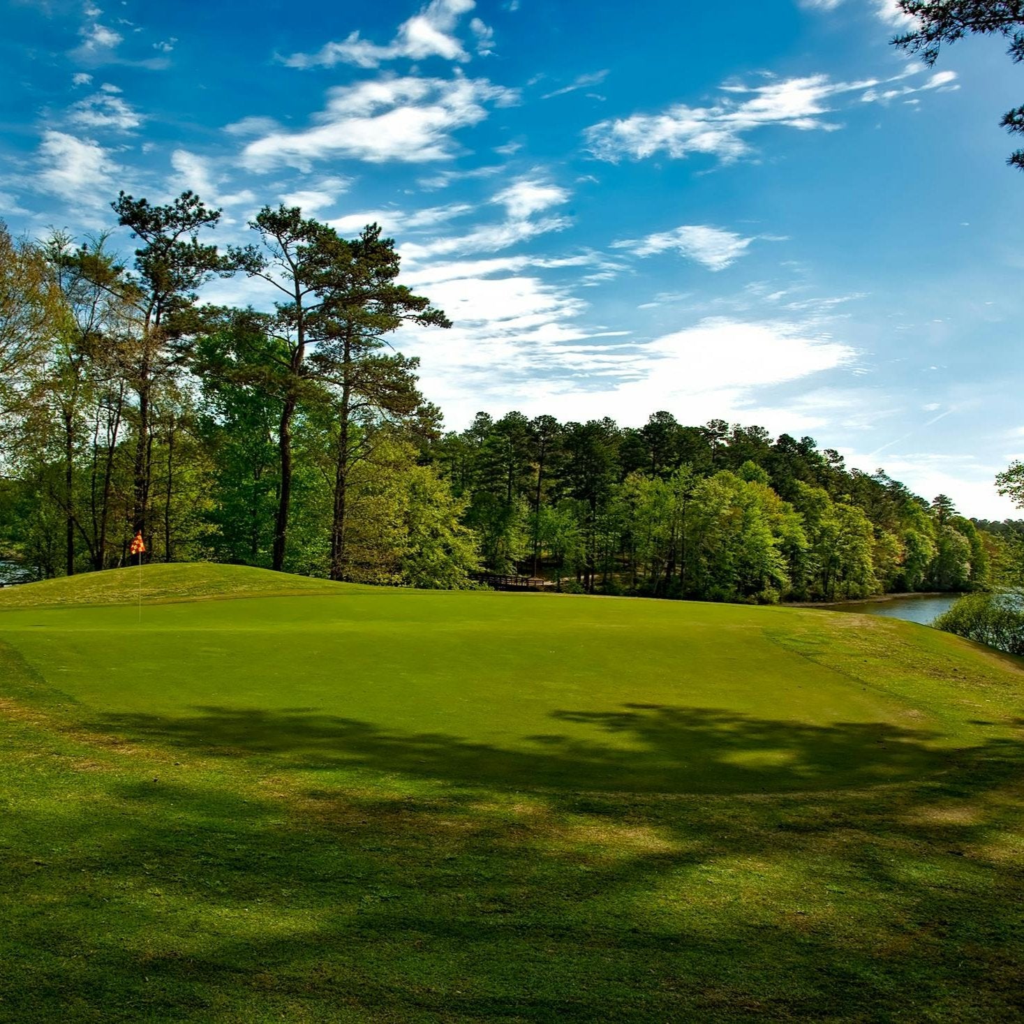 Golf Course with Blue Skies