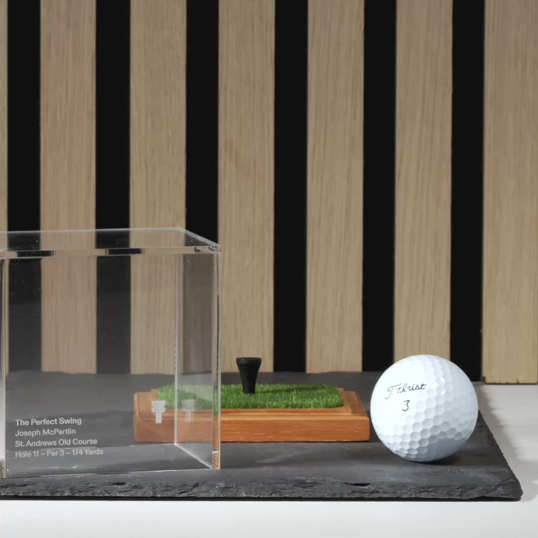 The Prestige Hardwood Edition Golf Ball Display Case – Display Champ